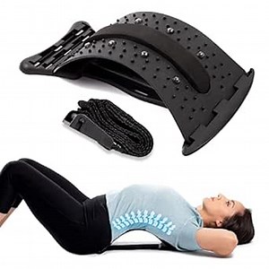 Lower Back Pain Relief Device with Magnets, Multi-Level Back Cracker, Posture Corrector, Lumbar Support Spine Board for Herniated Disc, Sciatica, Scoliosis