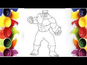 Coloring Hulk Character | Marvel Hulk Coloring Page | Marker Art | MINI ARTIST WORLD