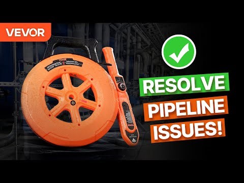 VEVOR Pipe Blockage Detector Locators 100ft/30m Waterproof for PVC Plastic Metal