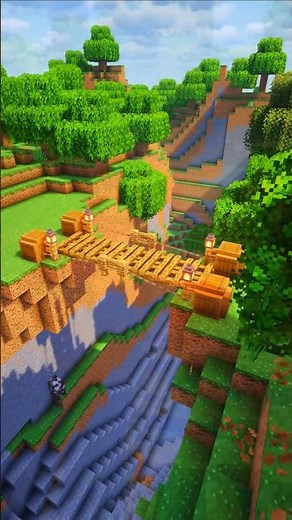 Minecraft Detailed Rope Bridge Build Tutorial 🌉🧗‍♀️ | Aesthetic Jungle Crossing Design!