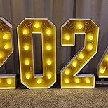 2024 Graduation Decoration 4 Pcs 3.4FT Marquee LED Letters GRAD Light Up Letters Sign Pre Cut Frame Kit With Gold Stickers for Kindergarten Preschool High School College (2024)