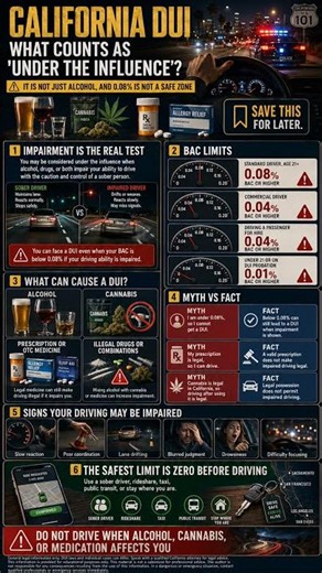 California DUI: what counts as 'under the influence'?