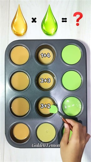 Golden Yellow 💛 × Fresh Lime 💚 | A Bright Color Blend ✨ #colormixing #satisfying #oddlysatisfying