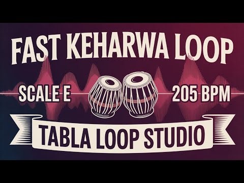 Taal Keharwa Loop | 205 BPM | Scale E | Bhajans, Songs #rhythm #riyazwithtabla #tablaloopstudio