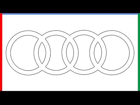 How to draw Audi Logo step by step for beginners