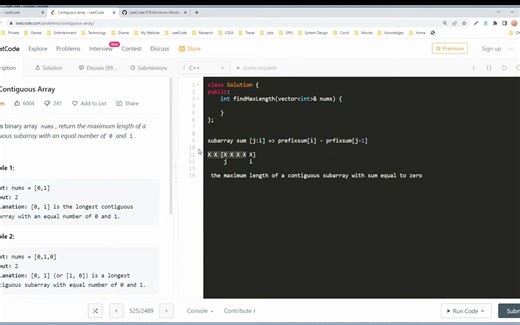 【LeetCode】525. Contiguous Array