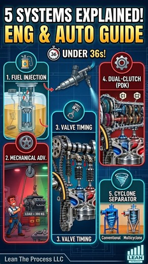 5 Essential Mechanical & Engineering Systems Explained! ⚙️💡 #shorts