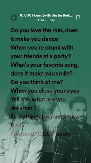 10,000 Hours - Dan Shay & Justin Bieber Lyrics
