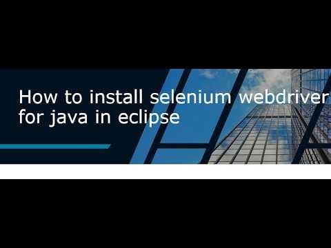 How to install selenium webdriver for java in eclipse | #seleniumjava