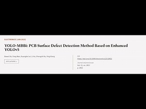 YOLO-MBBi: PCB Surface Defect Detection Method Based on Enhanced YOLOv5 | RTCL.TV