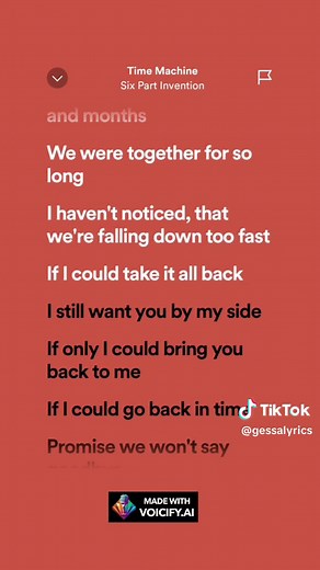 Time Machine - Six Part Invention Song Lyrics