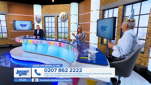 19K views · 105 reactions | Jeremy is surprised by a lineup of celebrity guests past and present for his special 60th birthday broadcast. | Jeremy Vine On 5 | Facebook