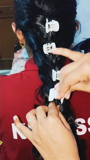 hairstyle using cloth clip easy and quick ✨||#viral #trendingshorts #shortsfeed #viralhairstyles