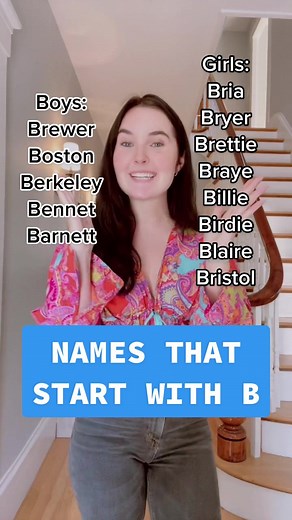 Baby names that start with B: boy and girl names #babynames #nameinspiration #babynameinspo