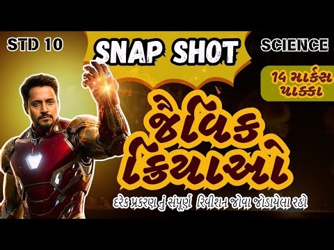 STD 10 SCIENCE JAIVIK KRIYAO SANP SHOT/ધોરણ 10 વિજ્ઞાન પ્રકરણ 5 જૈવિકક્રિયાઓ /MOST IMPORTANT
