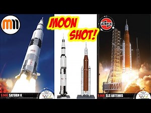 To the Moon! Unboxing comparison of the Airfix SLS Artemis and Saturn V Model Sets