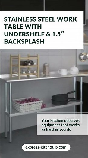 Upgrade Your Kitchen Workflow with This Heavy-Duty Stainless Steel Work Table!