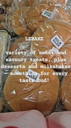 LEBAKE variety of sweet and savoury treats, plus desserts and milkshakes — something for every taste bud! 😋