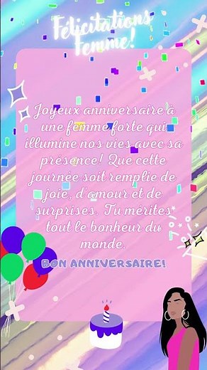 Félicitez Femme spéciale avec ce message d'anniversaire ! Rendez-la heureuse ! #4 #happybirthday