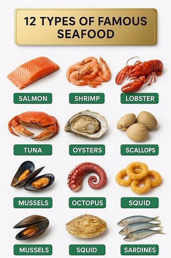 types of seafood