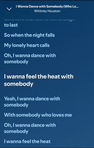 I Wanna Dance With Somebody Karaoke Lyrics