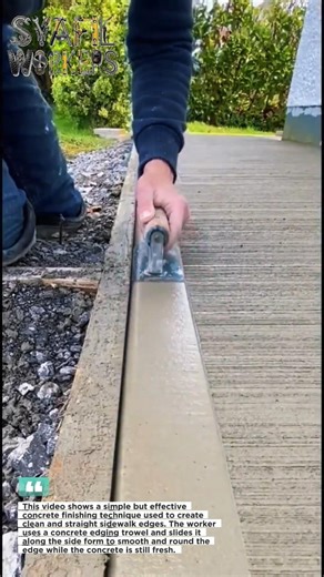 Insane Concrete Finishing Trick! Perfect Sidewalk Edge in Seconds