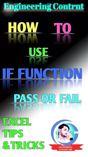 How to Use If function | Pass & Fail #shorts #ytshorts #excel #exceltips #ifformula #youtubeshorts