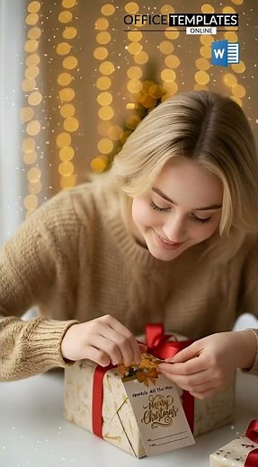 Free Printable Christmas Gift Tag (MS Word) ✨ #GiftTagDesign #HolidayPrintables