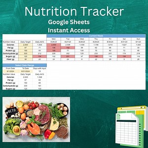 Track Nutrition Easily With Google Sheets - Etsy