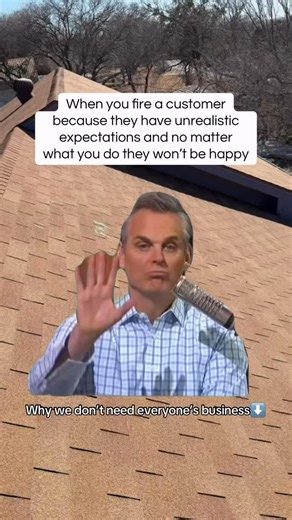 “Why It’s OK to Fire some Roofing Customers (Save Your Biz from Drama & Risk) 🚫🏠🔨”. Point 1 “First red flag—when they’re straight-up chasing insurance money for their pocket. They want all the items fixed and want to pocket money as well. Roofers: Spot this early, fire them fast. Your integrity, your business, and your freedom aren’t worth their shady payout game. Legit jobs only.” Point 2 “Second—when no matter what you do, they’ll never be happy. You crush the install—perfect shingles, clea