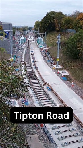 Tram stops in Dudley on the West Midlands Metro extension #westmidlandsmetro #tram #dudley