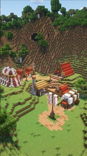 Army Camp In Minecraft | Tutorial | Building a City | #minecraft #timelapse #tutorial #mcbuild