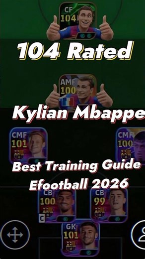 100 Rated Kylian Mbappe Best Training Guide🔥 #efootball #pes #efootball2026 #shorts