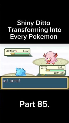 Shiny Ditto Transforming Into Every Pokemon. #pokemon #shinypokemon #pokemongame