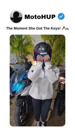 The Moment She Got The Keys! 🔑🏍️