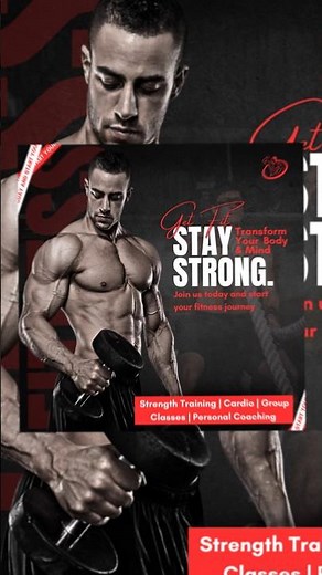 Design a Stunning Fitness Banner in Canva! 💪. #gym #fitness