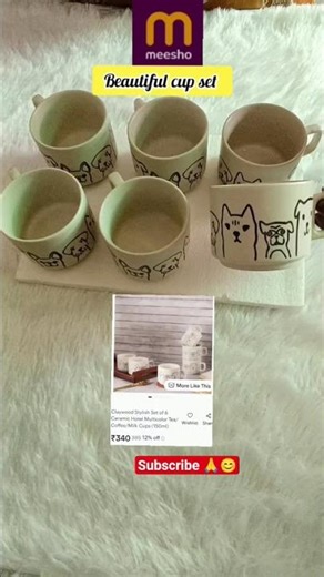cup set #meesho#yt #unboxing#youtubeshorts #cupset #trendingshorts #aesthetic#trending #meeshofinds