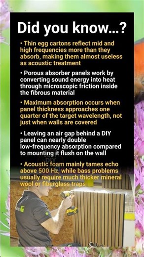 Counterintuitive physics behind building effective DIY acoustic treatment panels
