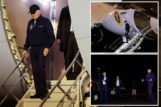 Biden slowly trudges off Air Force One, appears to struggle getting into car after COVID diagnosis