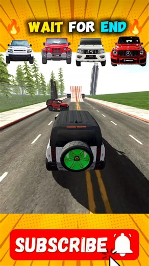 THAR vs G wagon jump challenge 🤯 indian bike driving 3d game #viralvideo #trendingshorts #games