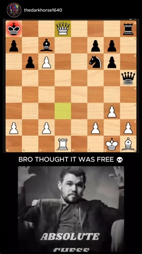 BRO THOUGHT IT WAS FREE 💀♟#shorts #thedarkhorse1640 #chess #chesspuzzle #chessgames #chessmemes