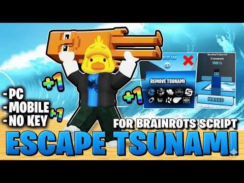 ⚡ OP Escape Tsunami For Brainrots Script 2026 NO KEY - INSTANT COINS V4 + VALENTINE EVENT AUTO FUSE