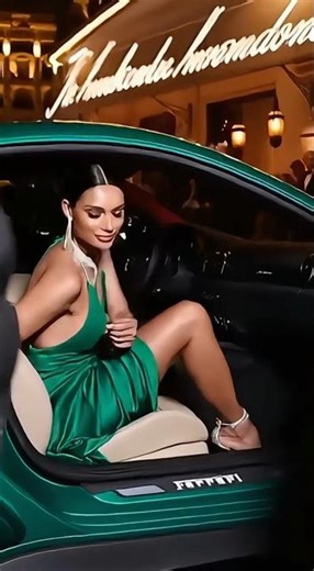 💎Luxury Street Fashion Glam Model Steps Out of Supercar #billionairelife#eveningdress#monaconight