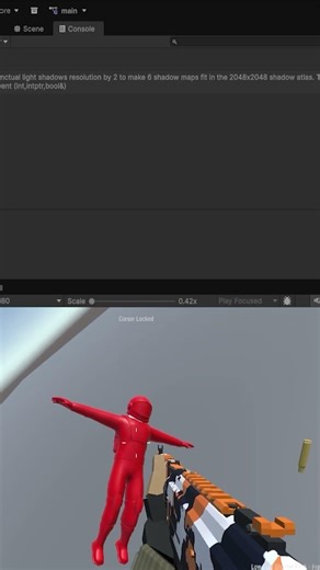 Hitbox Damage and tunneling or skip over#unityengine #fpsgames #newvideogames #ragdoll #2026