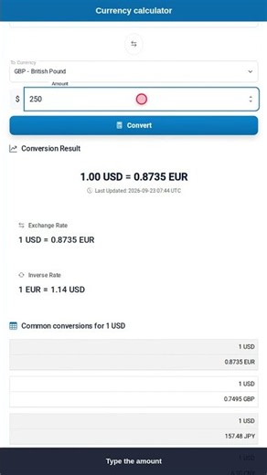 Currency Converter - Live Exchange Rates #Shorts