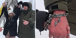 Çifti nga Ukraina lidhen me zinxhirë, për tre muaj do të qëndrojnë ashtu për të testuar fuqinë e lidhjes së tyre