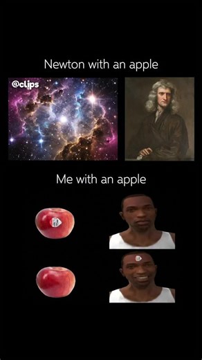 do you too? #funny#life#fyp #apple#newton