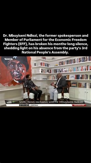 SOUTH AFRICAN AFFAIRS on Instagram: "[LATEST] Dr. Mbuyiseni Ndlozi, the former spokesperson and Member of Parliament for the Economic Freedom Fighters (EFF), has broken his months-long silence, shedding light on his absence from the party's 3rd National People's Assembly. He revealed that his withdrawal was a result of internal discord surrounding his suspension, which occurred ahead of the party's elective conference. According to Ndlozi, he was instructed to remain at home and cease all involv