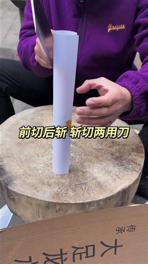 Dual-purpose kitchen knife (front slicing, back chopping