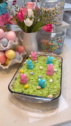 Shannon Doherty on Instagram: "PEEPS EASTER BUNNY DIRT CAKE 🐇🐰🍰 The easiest and best dessert for Easter! COMMENT - Peeps - I will send you the full instructions on how to make this adorable dirt cake for your easter brunch!! My family favorite!! It tastes so good and is adorable!! So easy to make!! And if you love chocolate as much as me ( you will love this!!) #easter #easterrecipeideas #easterrecipies #easyrecipeideas #easyrecipes #recipes #food #recipeideas #cake #dessert #foodie #foodreel